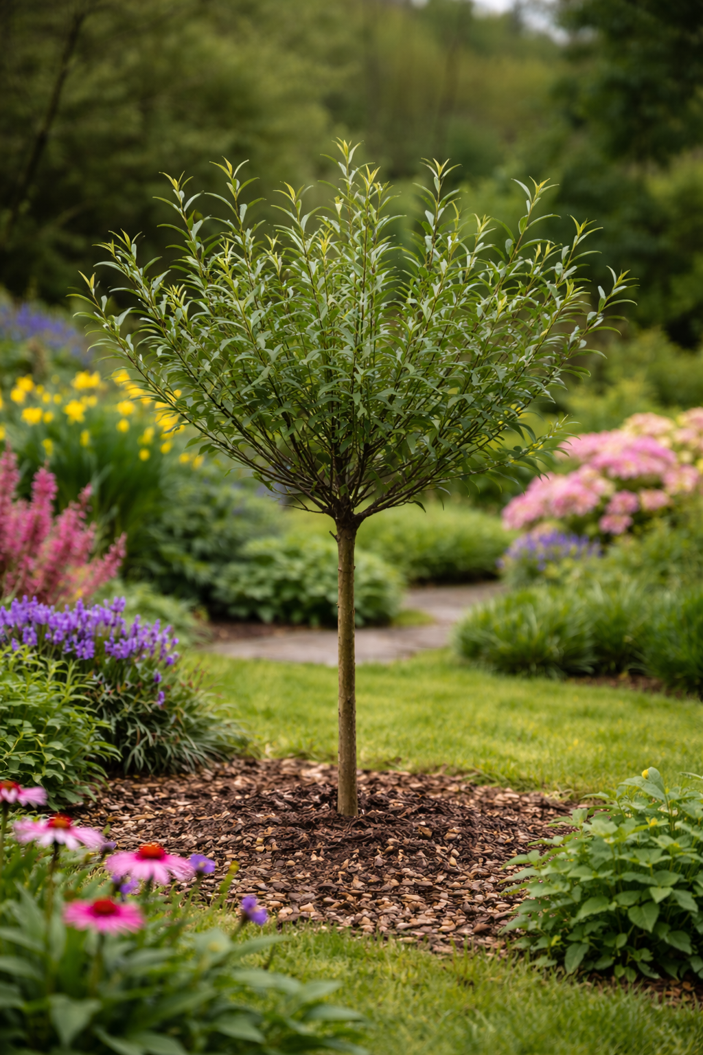 Rosa Riesen-Salweide 'Mount Aso' Stämmchen 100–120 cm – Japanische Kätzchenweide mit rosa Weidenkätzchen | Salix gracilistyla Mount Aso