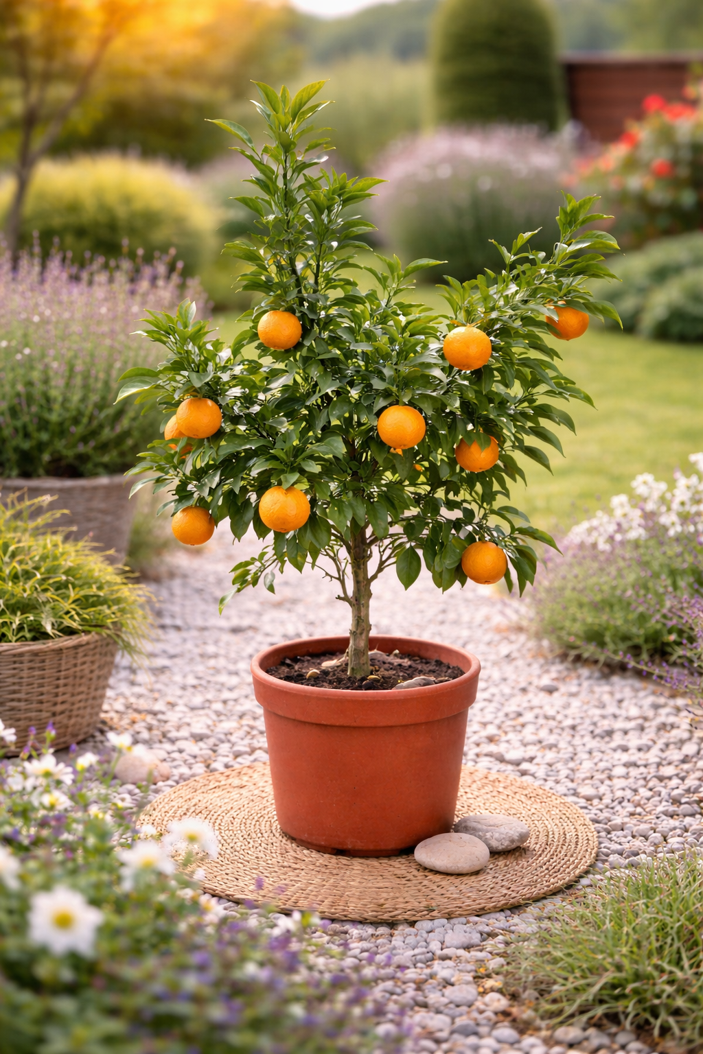 Mandarinenbaum ca. 60 cm – Citrus reticulata – Mediterranes Zitrusbäumchen, Orangenbaum klein, Zimmerpflanze & Kübelpflanze