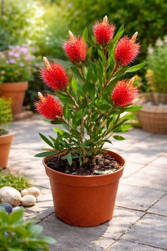 Hustý keř bottlebrush karmínový 40-60 cm Callistemon Laevis - hrnková rostlina