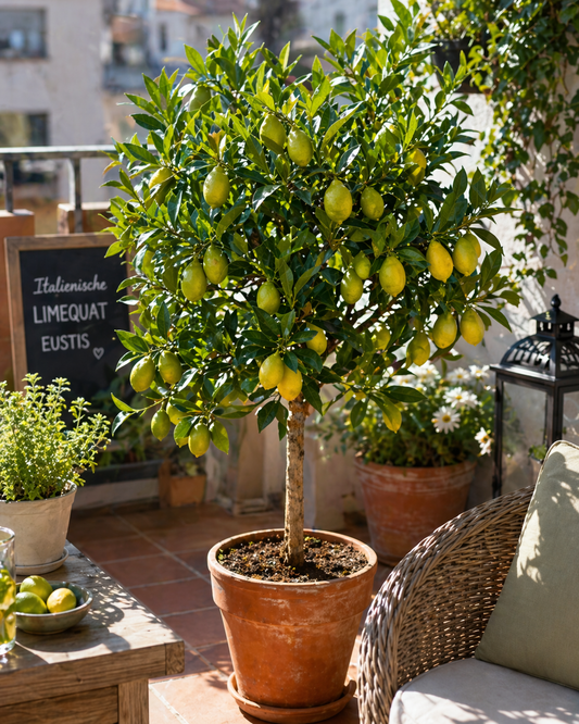Italienische Limequat Eustis 70-100 cm – Citrus x floridana | Zwerglimette Zitrusbaum winterhart Kübelpflanze