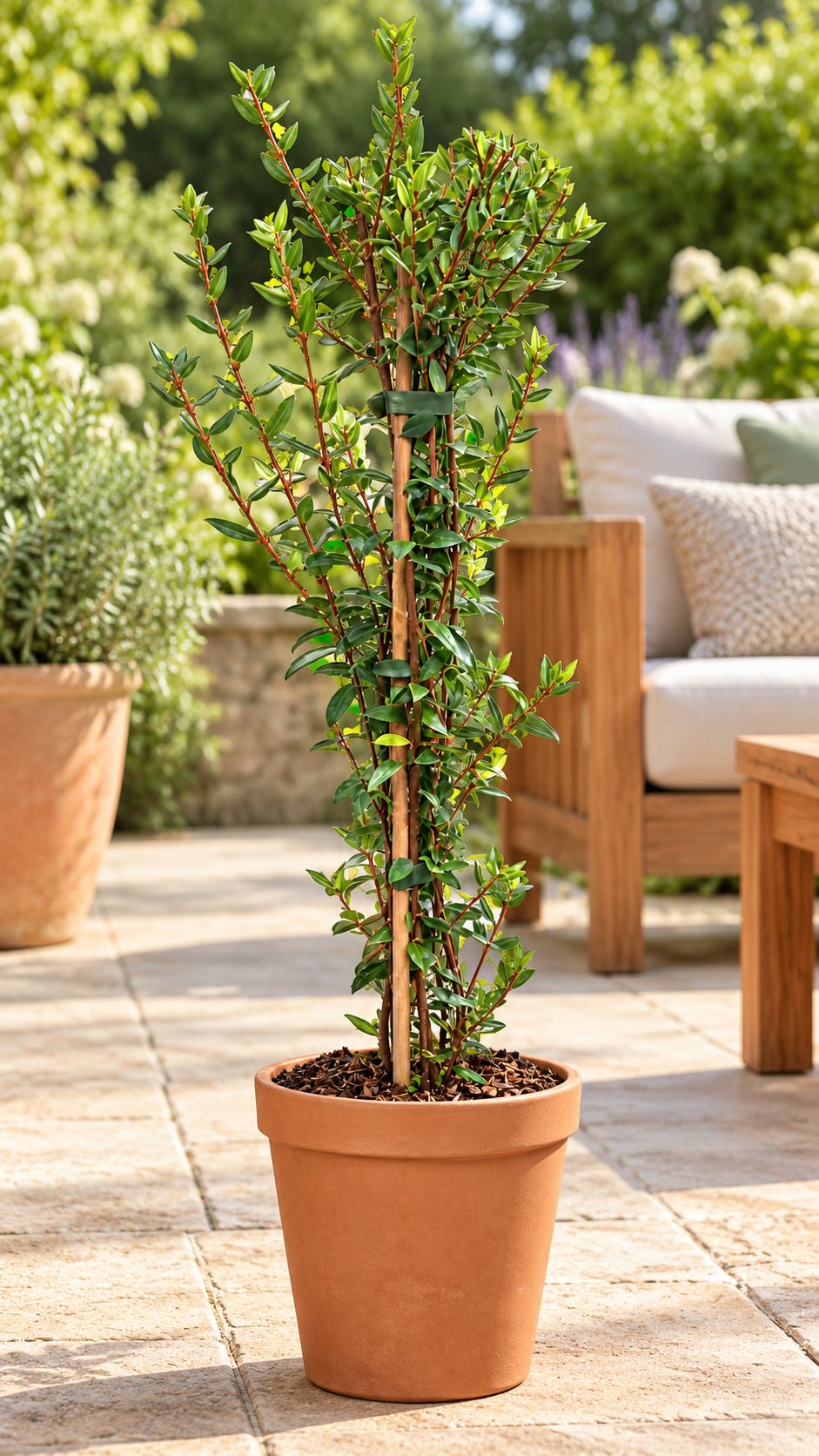 Chilenische Guave ‘Villarica Strawberry’ – Ugni molinae, Erdbeermyrte mit essbaren Früchten – 50–70 cm inkl. Topf