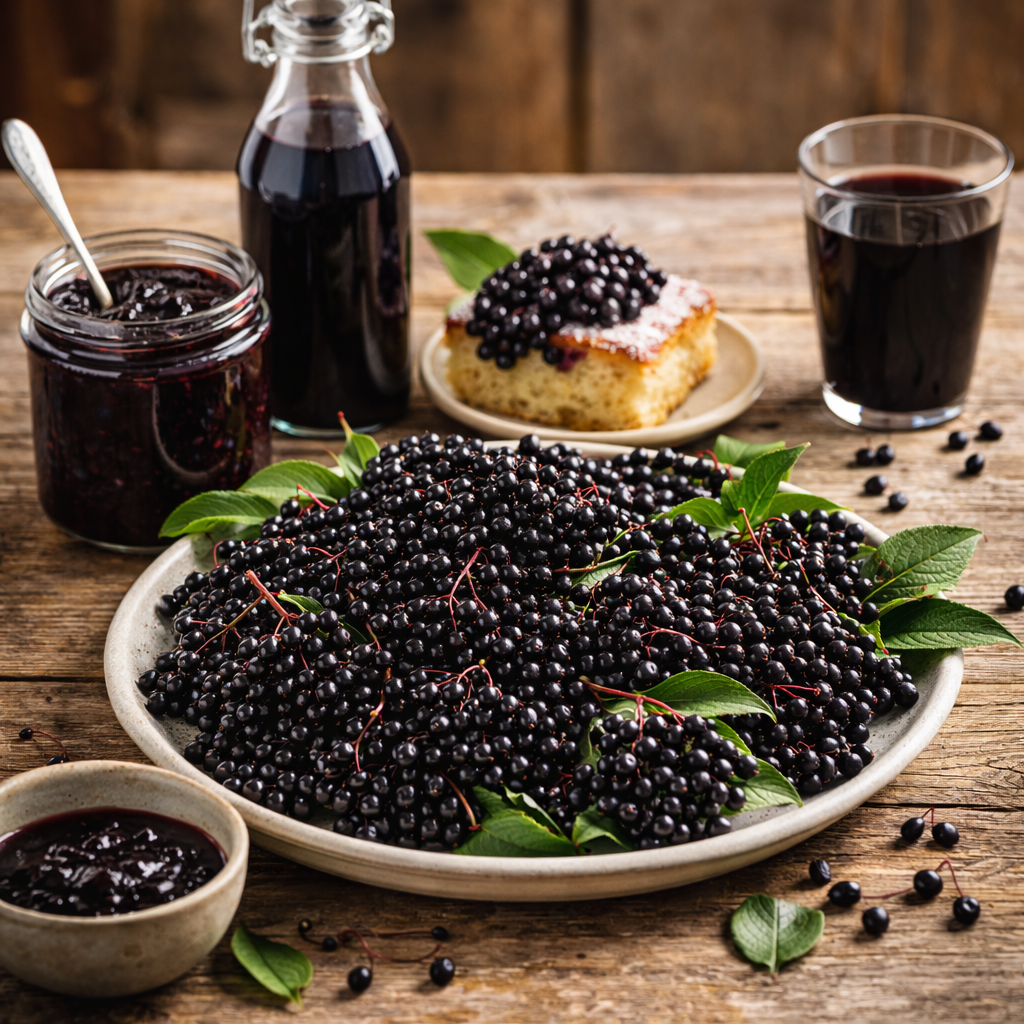 Holunder Haschberg 50–70 cm – Schwarzer Holunder (Sambucus nigra Haschberg) – Ertragreiche Beerenpflanze