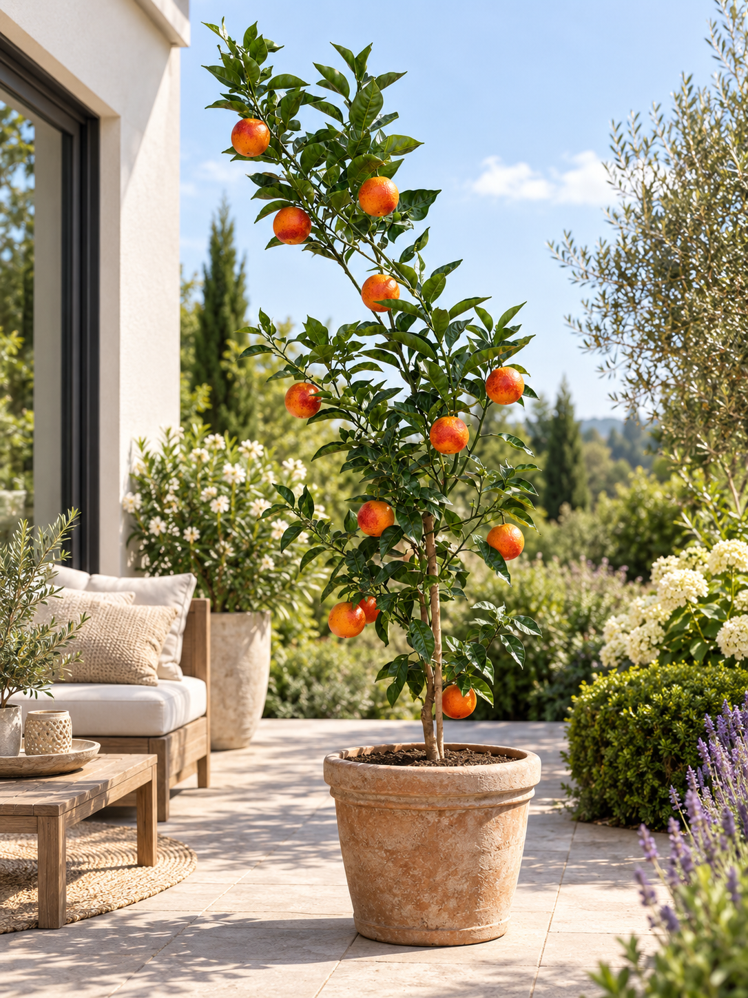 Tarocco Meli Blutorange 100–120 cm – Citrus sinensis Orangenbaum für Terrasse und Wintergarten