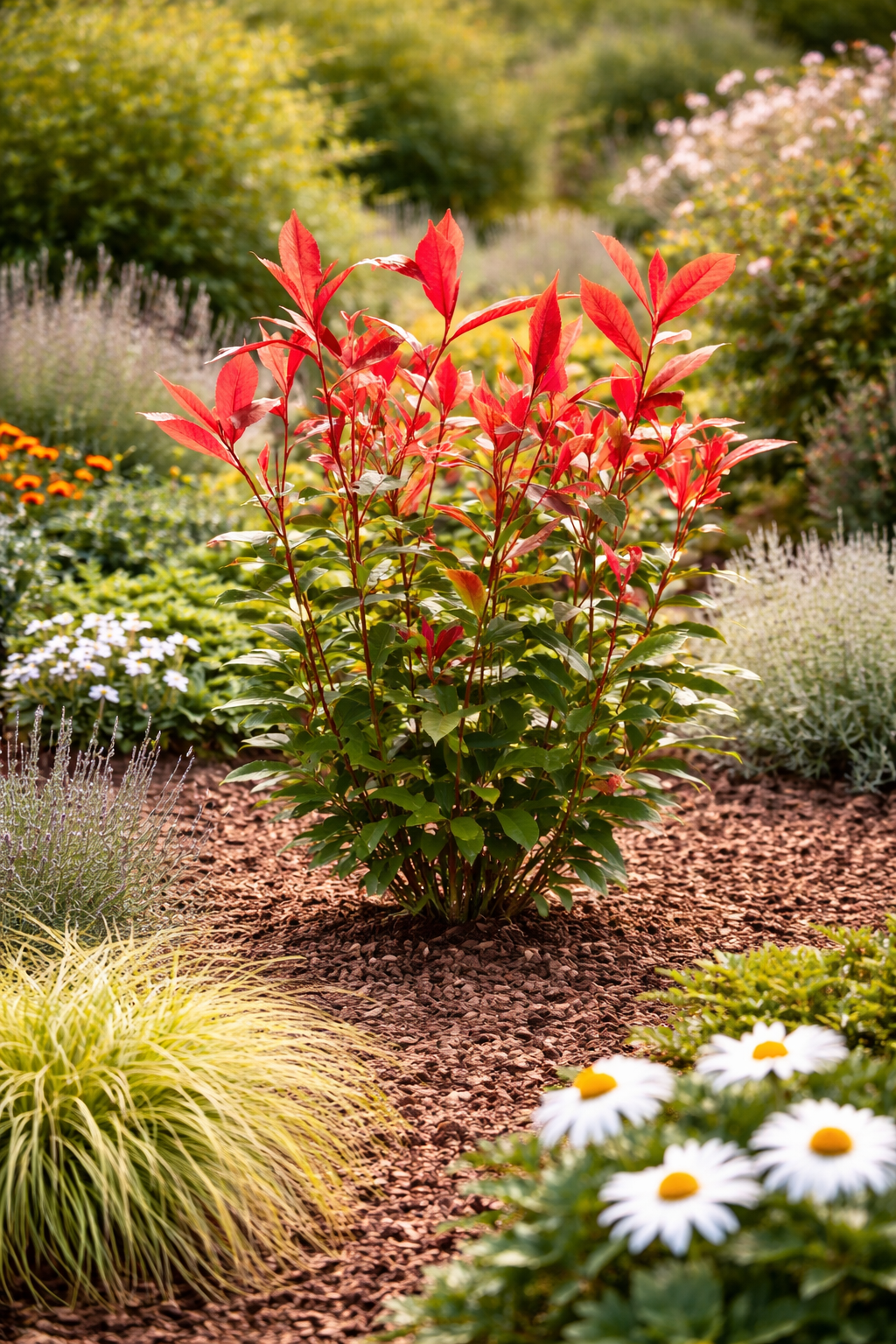 Glanzmispel Carré Rouge 40–60 cm – Rote Heckenpflanze, Photinia fraseri, immergrün & winterhart