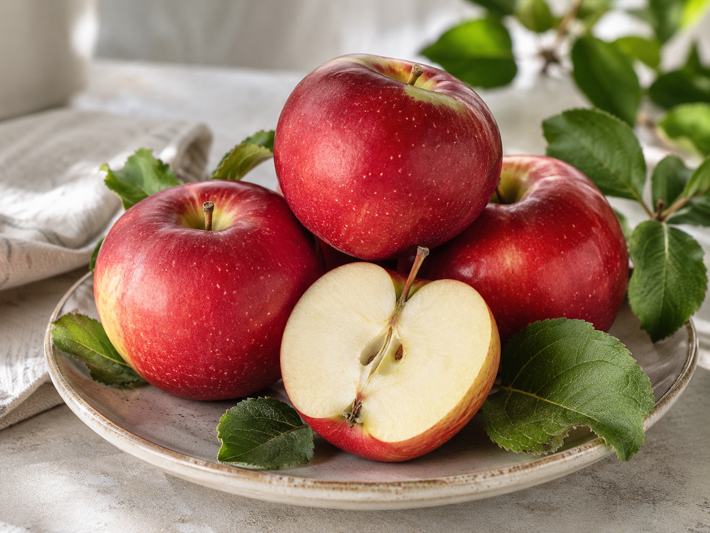 Apfelbaum Malus Starking – Roter Delicious Apfel | Obstbaum 100–140 cm | Winterharte Obstpflanze für Garten & Obstwiese