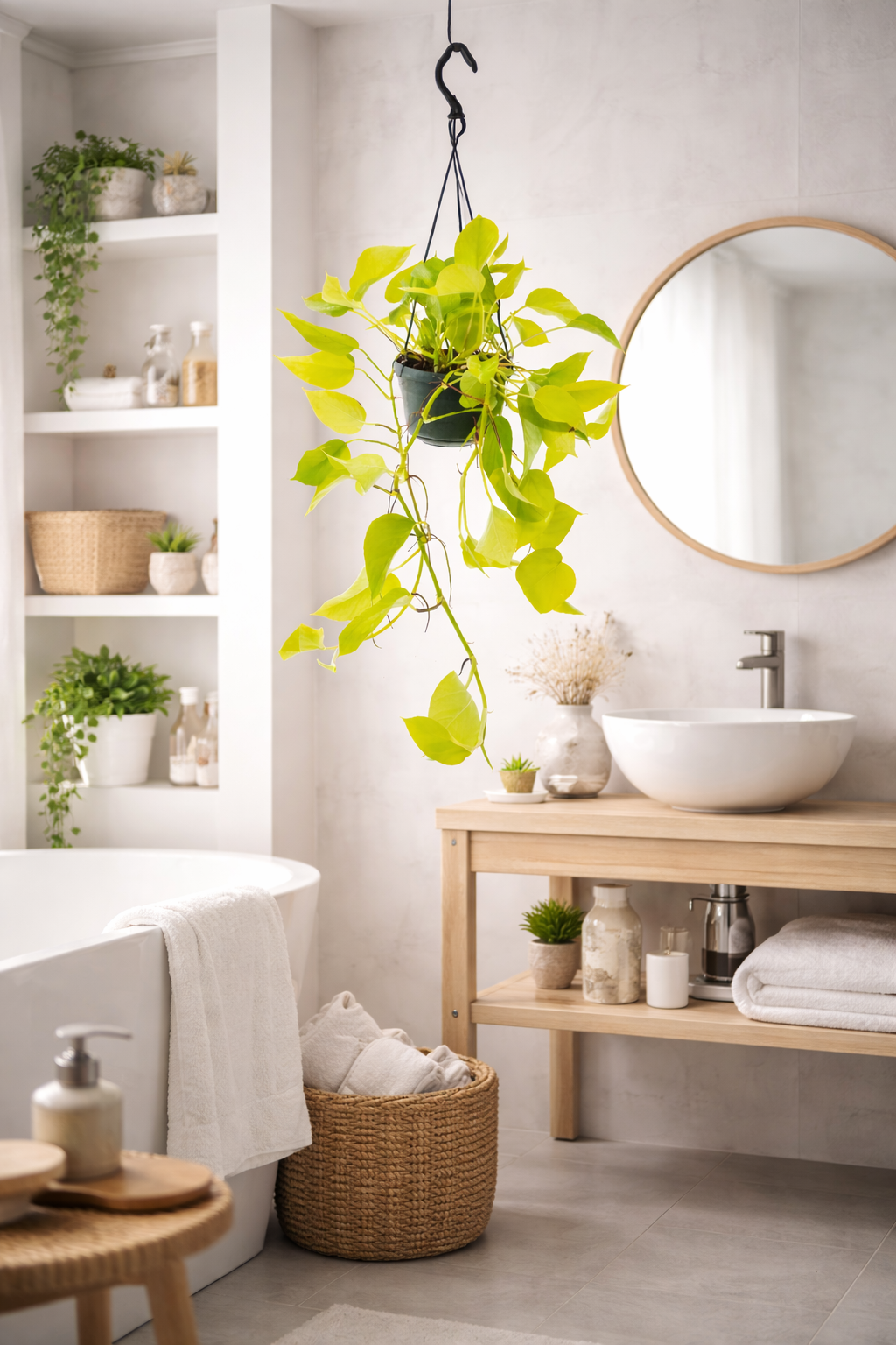 Epipremnum Golden Pothos 50–60 cm – Efeutute Ampelpflanze, pflegeleichte Rankpflanze & Hängepflanze für Innenräume