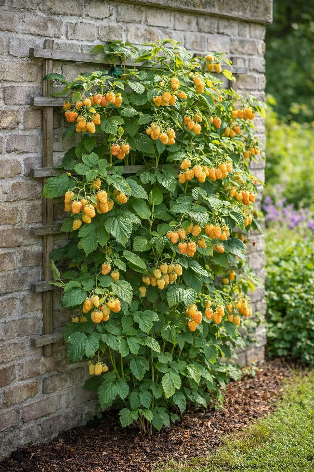 Gelbe Himbeere ‘Golden Bliss’ 30–35 cm – Rubus idaeus, winterharte Naschhimbeere für Garten, Balkon und Terrasse