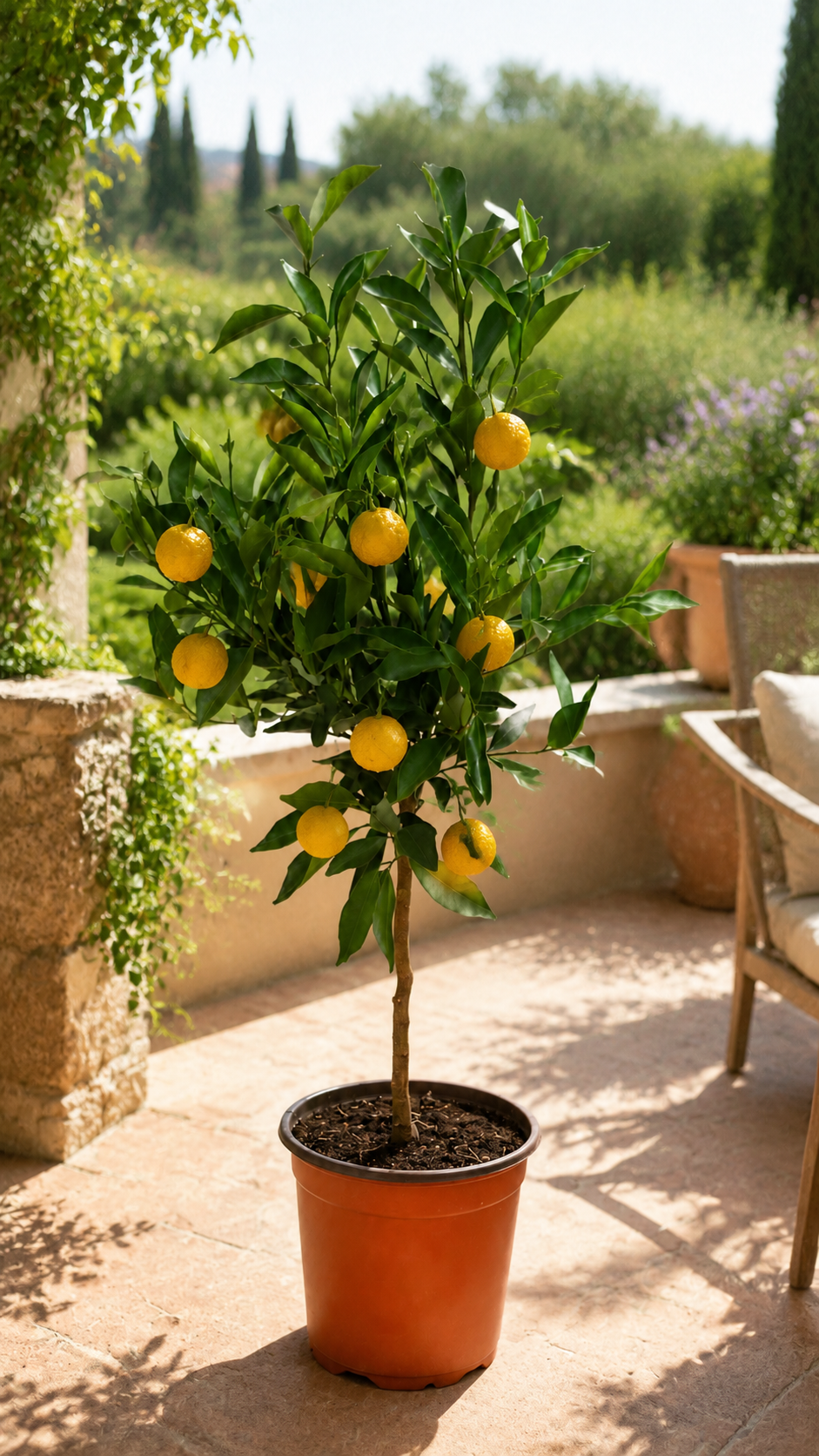 Yuzu-Zitrone als Stämmchen ca. 50 cm – Citrus × junos, Japanische Zitrone & aromatischer Zitrusbaum für Balkon und Terrasse