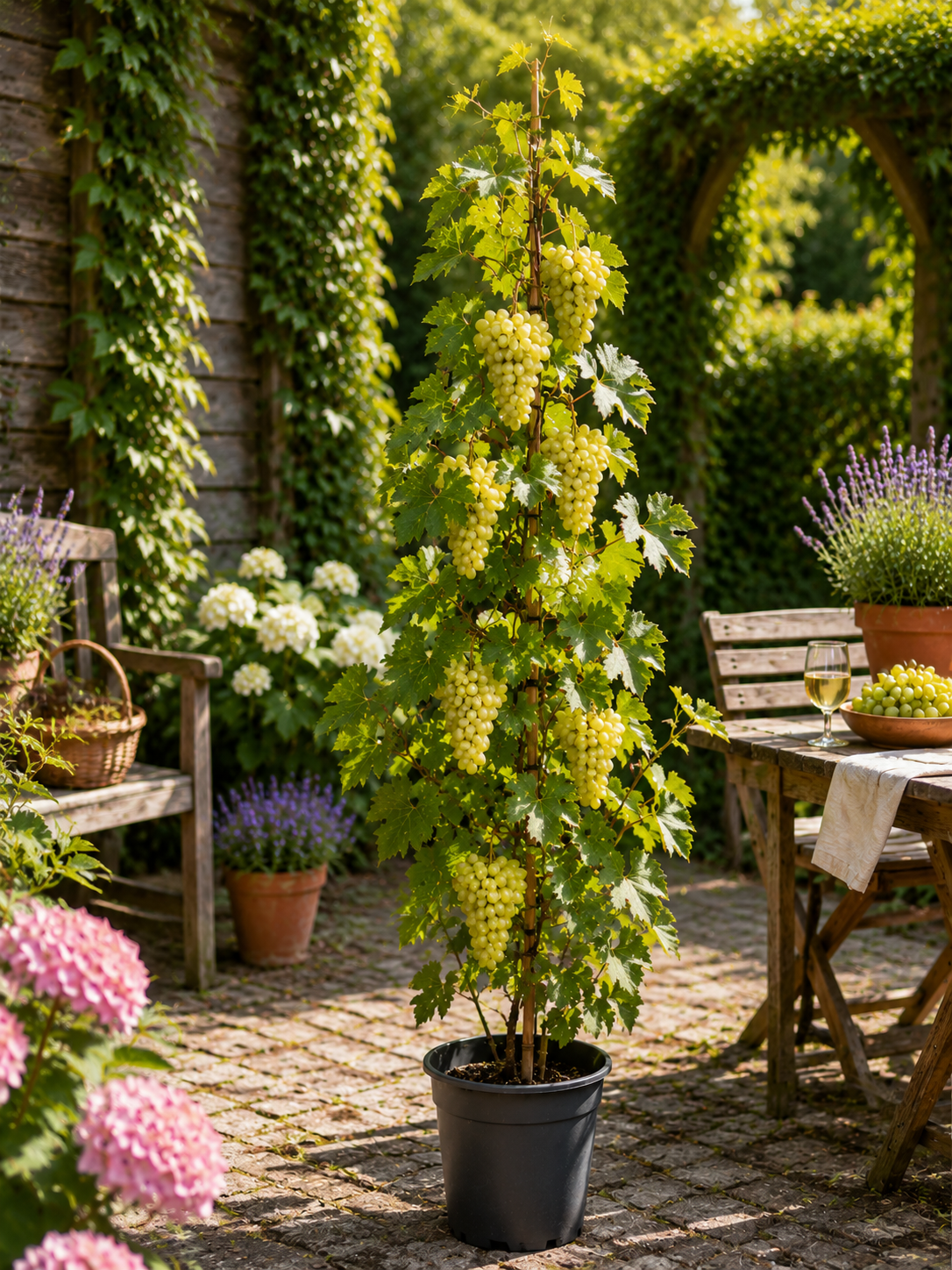 Vitis vinifera Lakemont Weinrebe kernlose Tafeltraube Süßtraube Kletterpflanze 120–180 cm