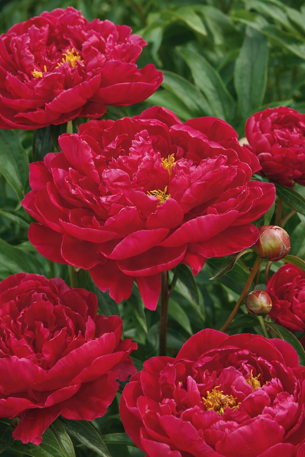 Paeonia lactiflora Karl Rosenfield – Edelpfingstrose mit großen roten Blüten | Garten-Pfingstrose winterhart | Staudenpfingstrose im 1 L Topf