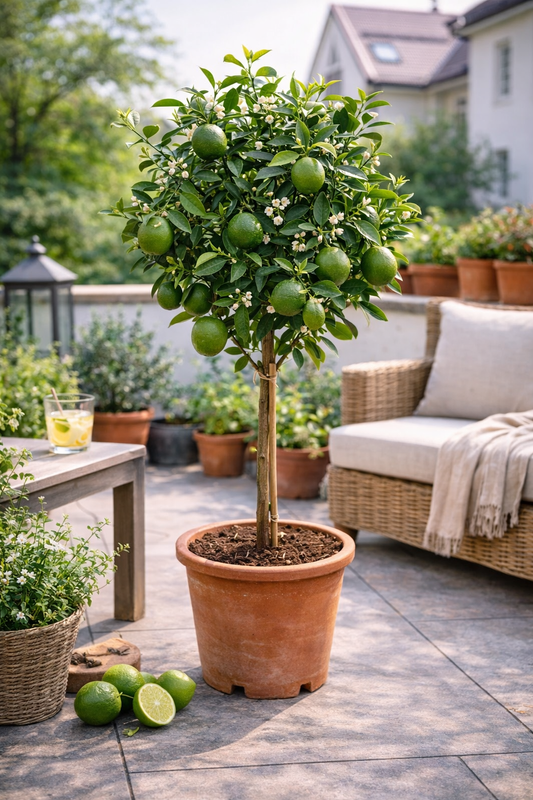 Limette 'La Valette' 110-140 cm - Saure Limette für den Garten | Citrus aurantiifolia