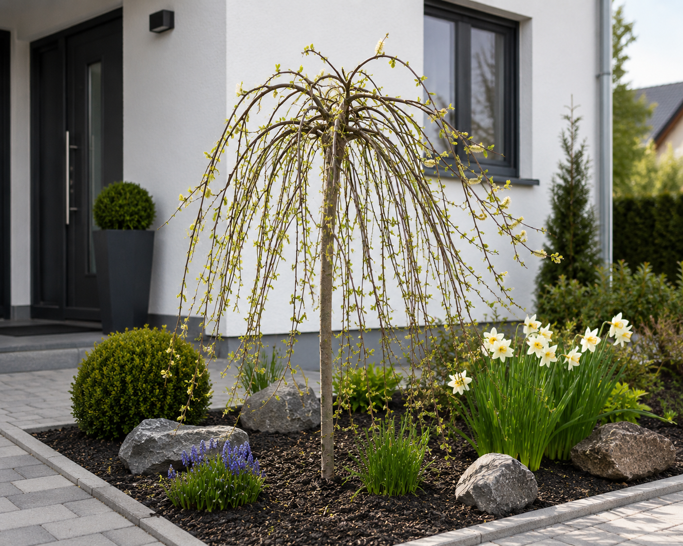 Severská stromová vrba (Salix arbuscula) jako okrasná dřevina, cca. 80 cm – odolná zakrslá vrba do zahrady a květináčů.