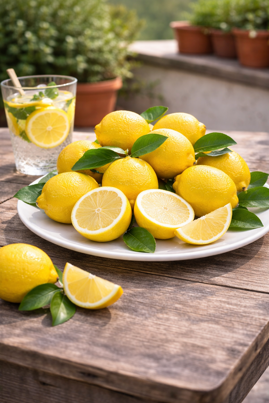 Citroník Fino 95 (Limonero Fino 95) – středomořská citrusová rostlina vysoká cca. 100–140 cm včetně květináče – Pravý citroník do zahrady, na terasu a balkon