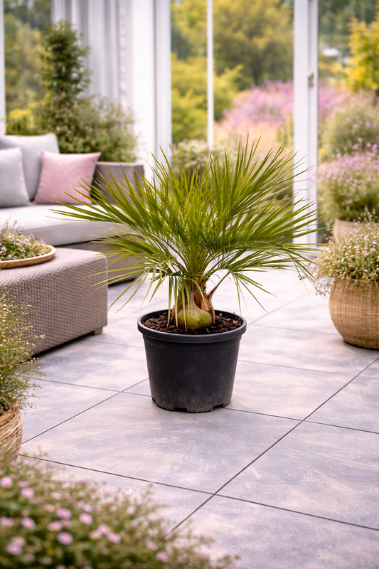 Geleepalme Butia capitata winterharte Palme 80-100 cm Kübelpflanze Jelly Palm exotische Palme winterhart