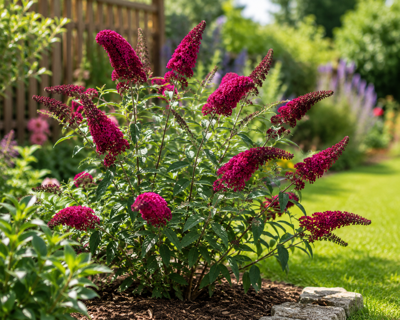Buddleja davidii 'Royal Red' 40–60 cm – Sommerflieder – Schmetterlingsflieder – Blütenstrauch im 3L Topf