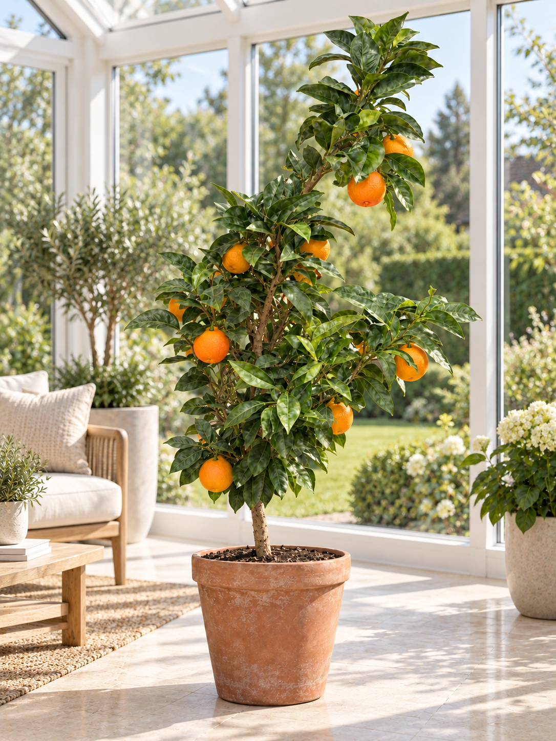 Arancio Newhall Navelorange 100–120 cm – Citrus sinensis Orangenbaum für Terrasse und Wintergarten