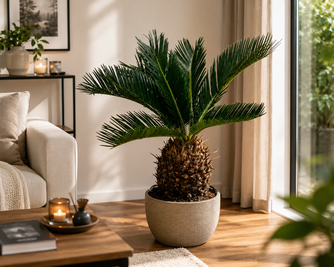 Palmfarn (Cycas revoluta) ca. 50 cm – Japanischer Palmfarn mit 10–15 cm Knolle | Exotische Zimmerpflanze & Kübelpflanze