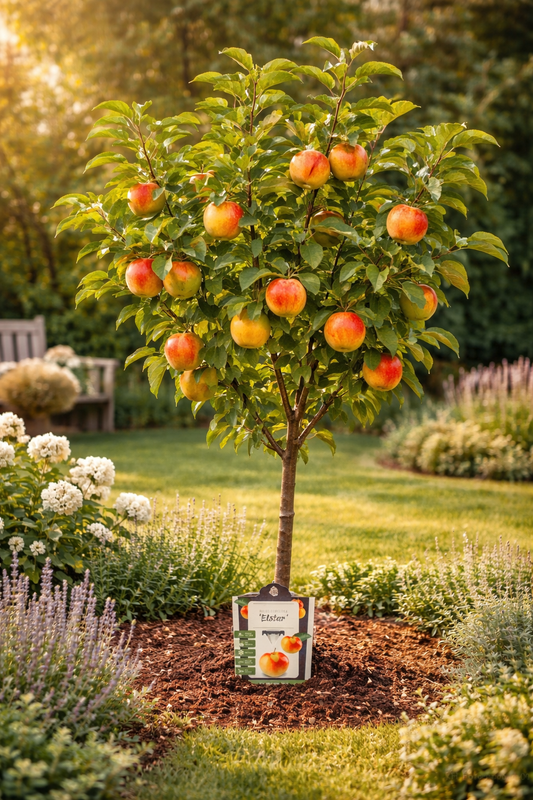 Elstar Apfelbaum 100–120 cm – Malus domestica Apfelbaum winterhart, ertragreich, süß-aromatisch, ideal für Garten & Terrasse
